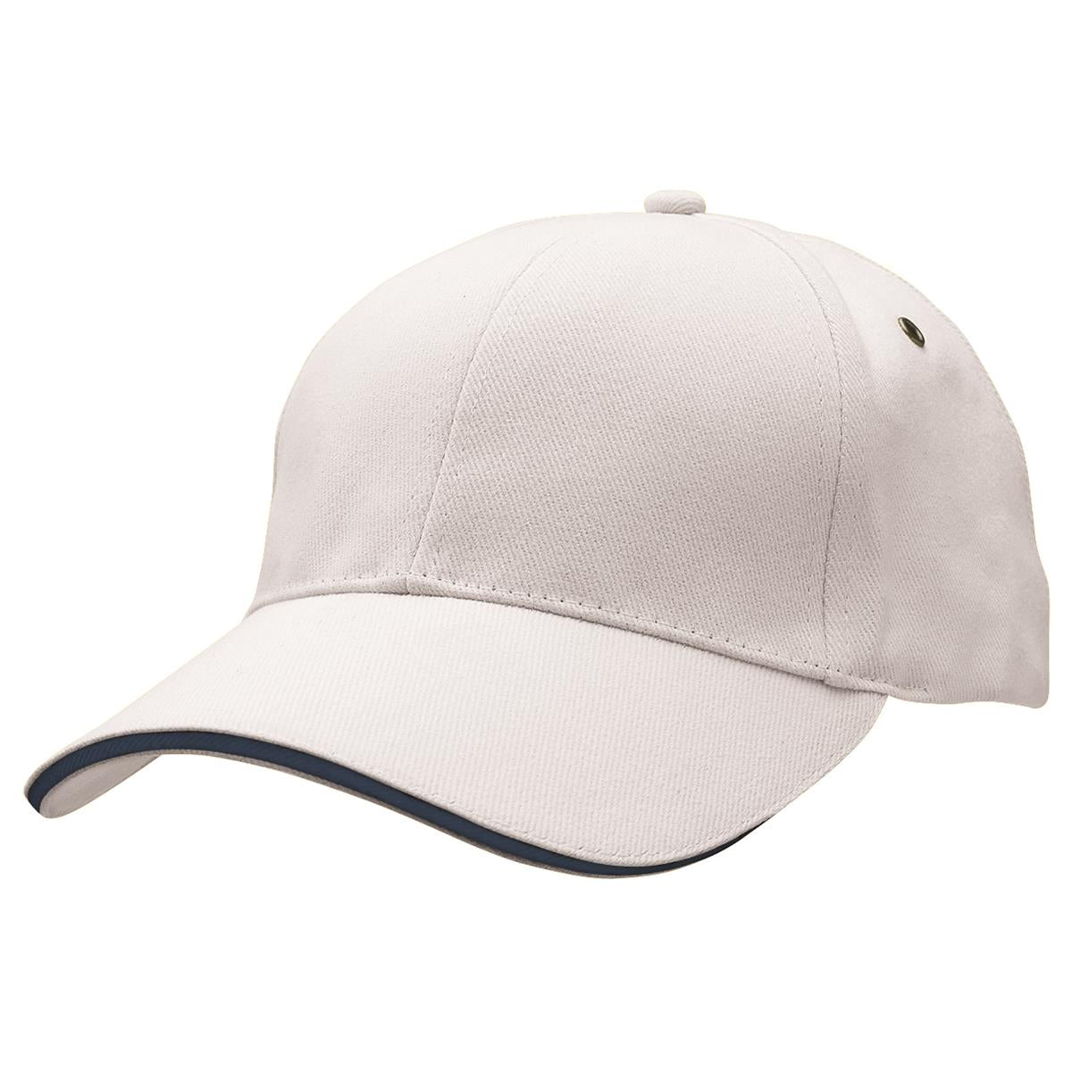 Sandwich Peak Cap - White / Navy - Front