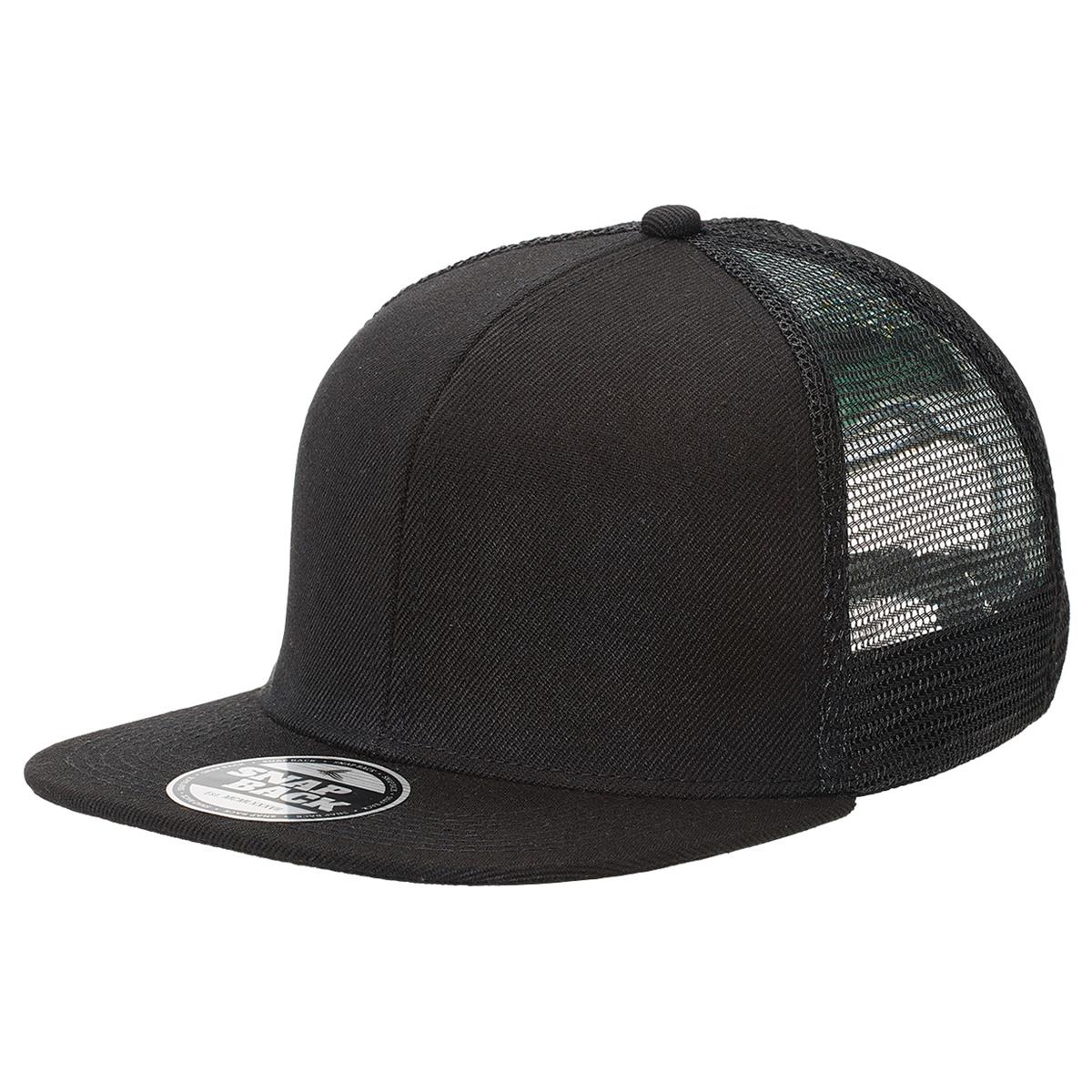 Snapback Trucker - Black / Black - Front
