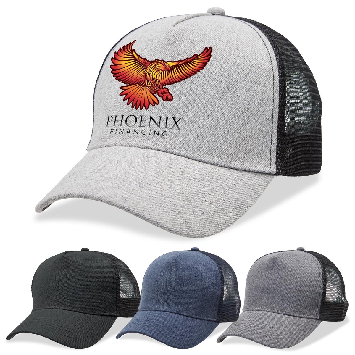 Heathered Mesh Trucker - view