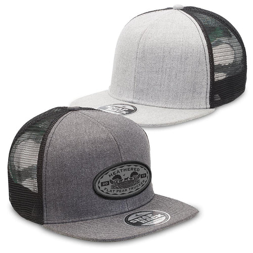 Heathered Flat Peak Trucker
