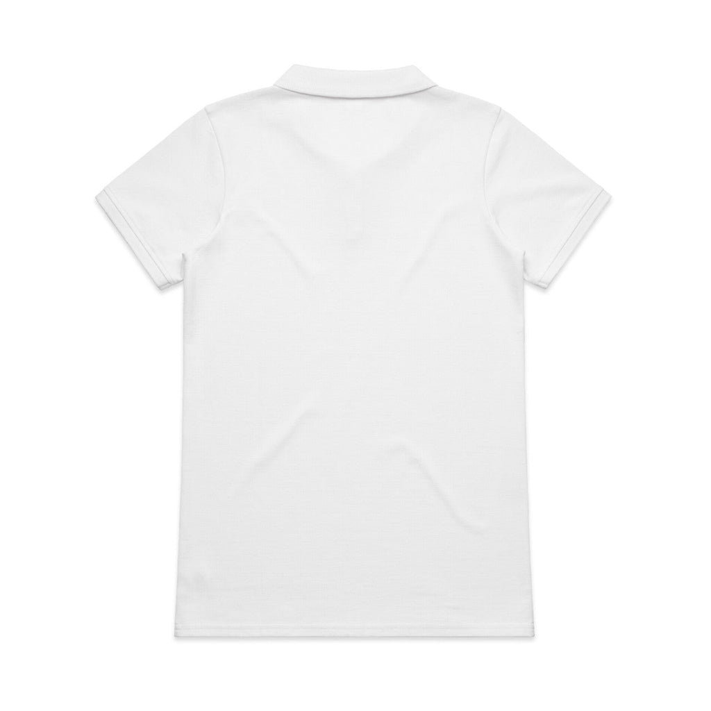 Wo's Pique Polo - White - Back