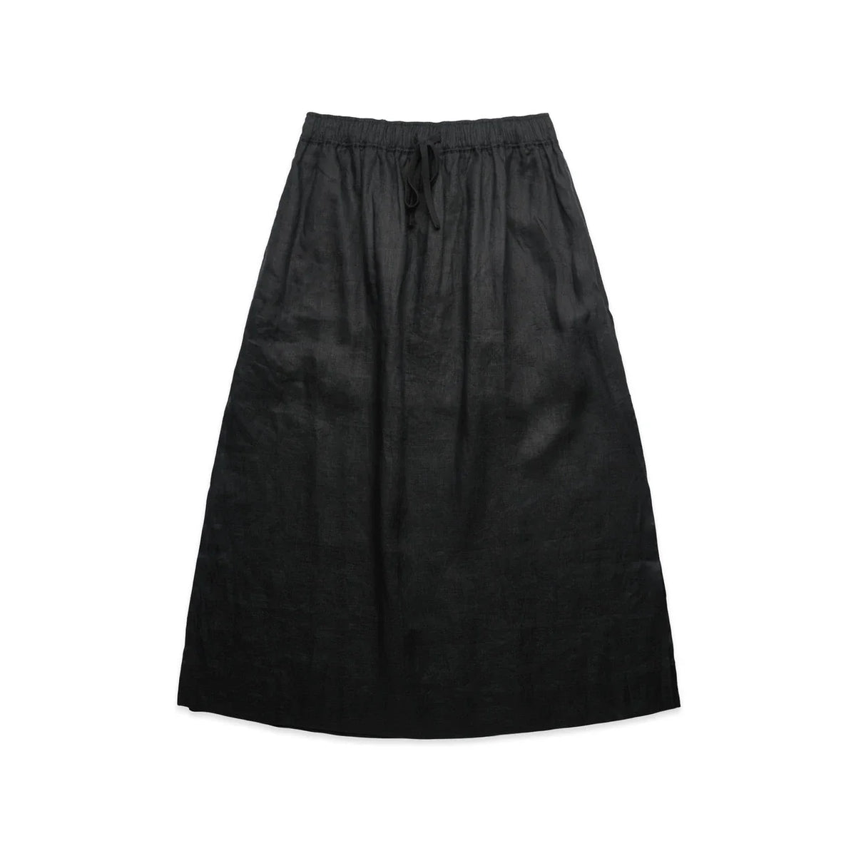 Wo's Linen Skirt 4428S - Black - Front