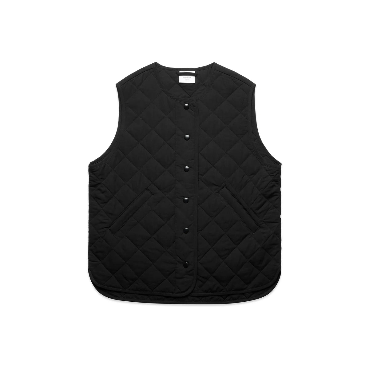 Wo's Quilted Vest 4431 - Black - Front
