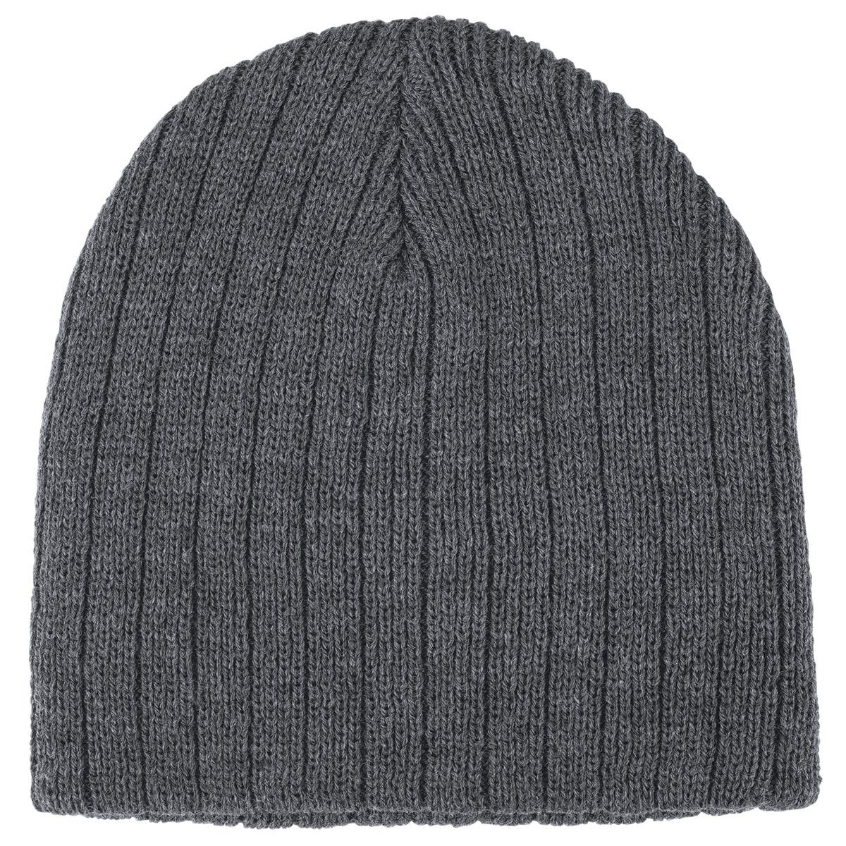 Heather Cable Knit Beanie - Grey Heather - Front