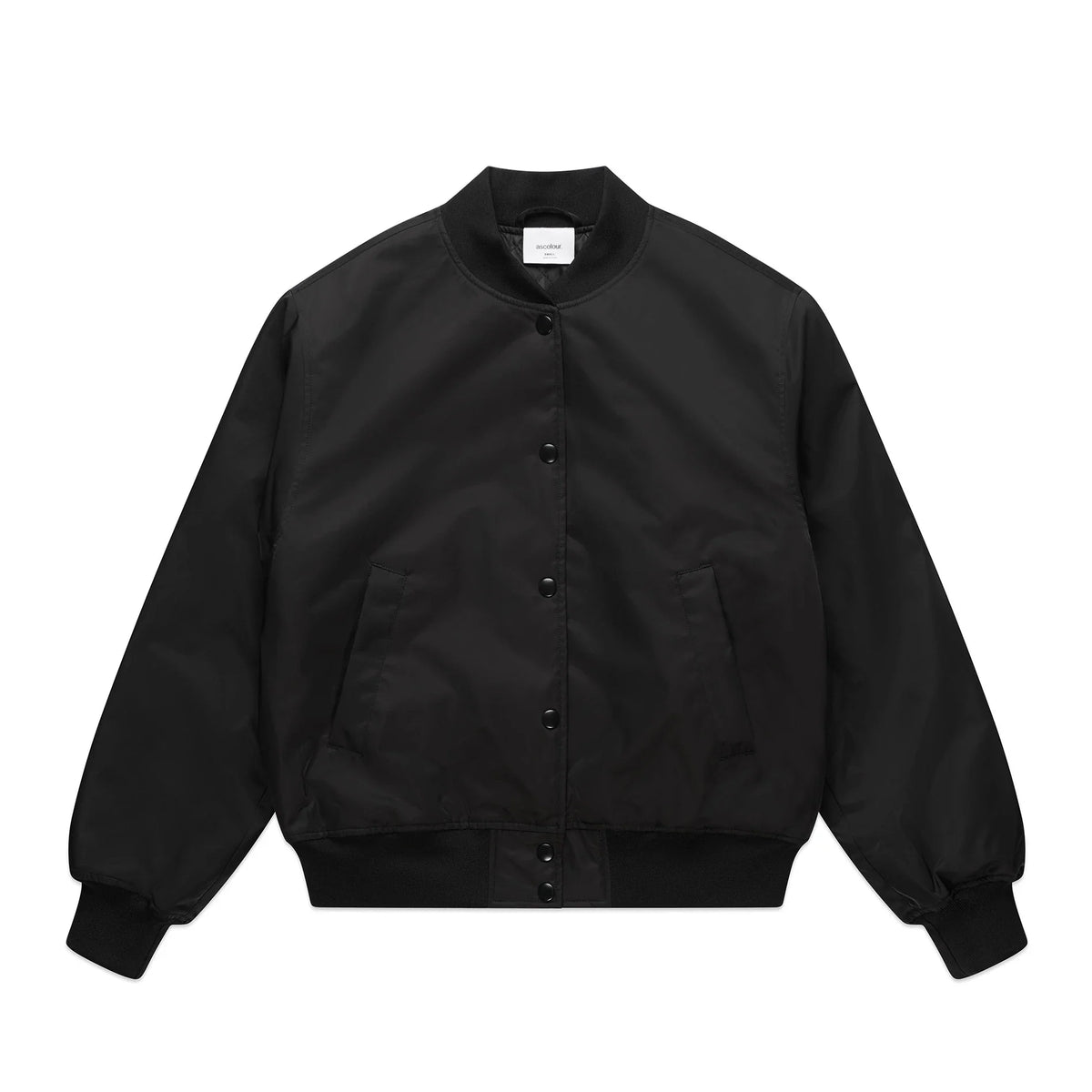 Wo's College Bomber Jacket 4511 - Black - Front