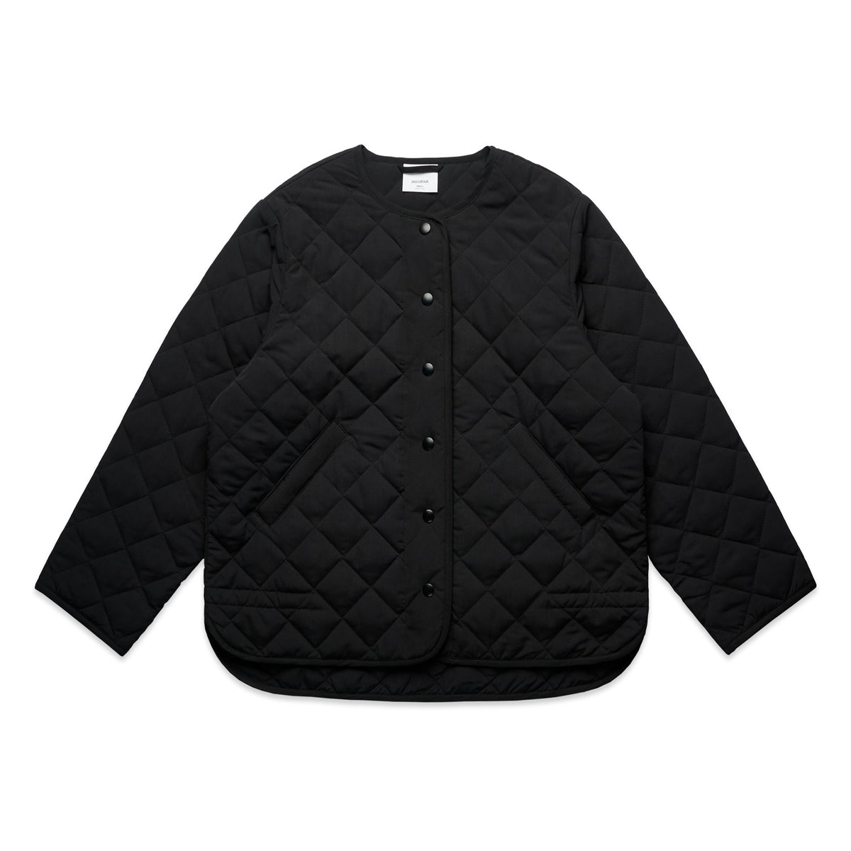 Wo's Quilted Jacket 4525 - Black - Front