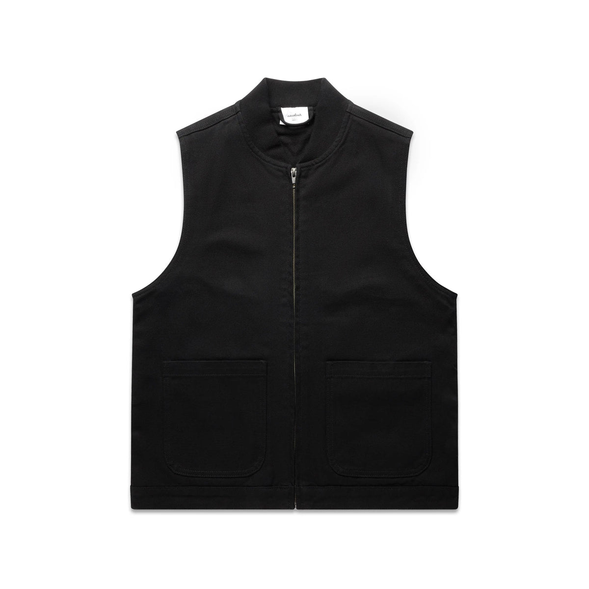 Wo's Canvas Heavy Vest 4528 - Black - Front