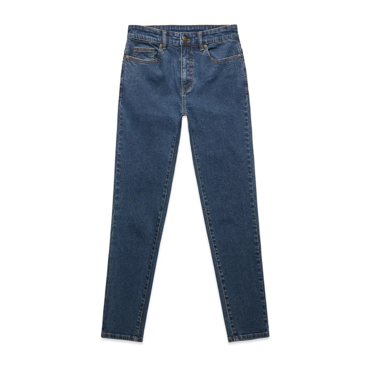 Wo's Skinny Jeans 4800S - Mid Blue - Front