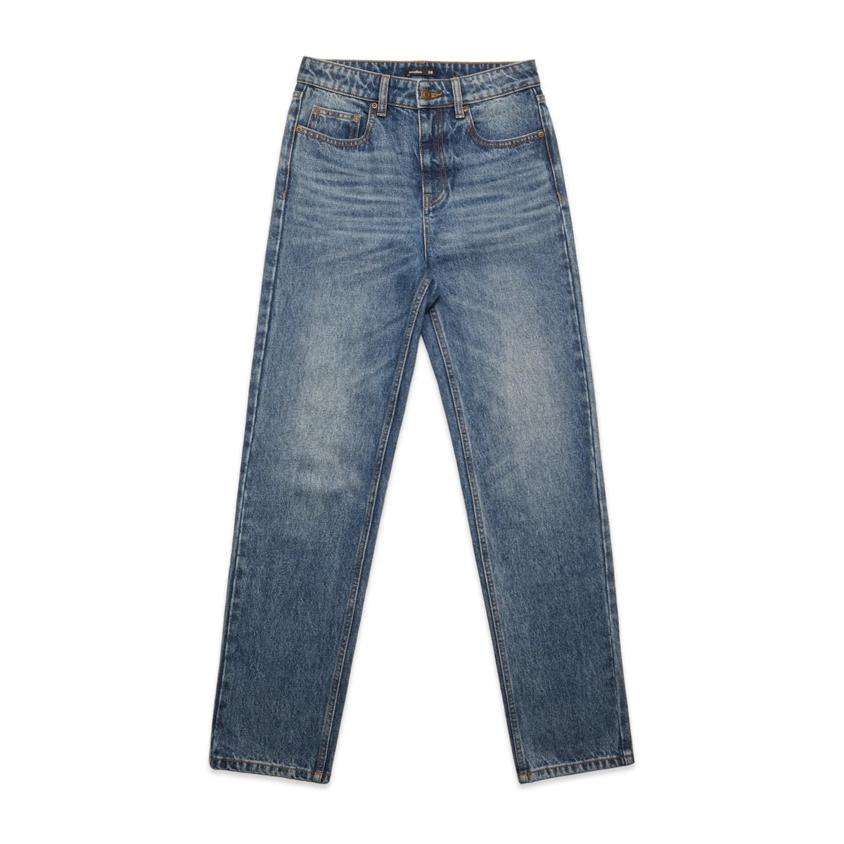 Wo's Straight Jeans 4830 - Washed Blue - Front