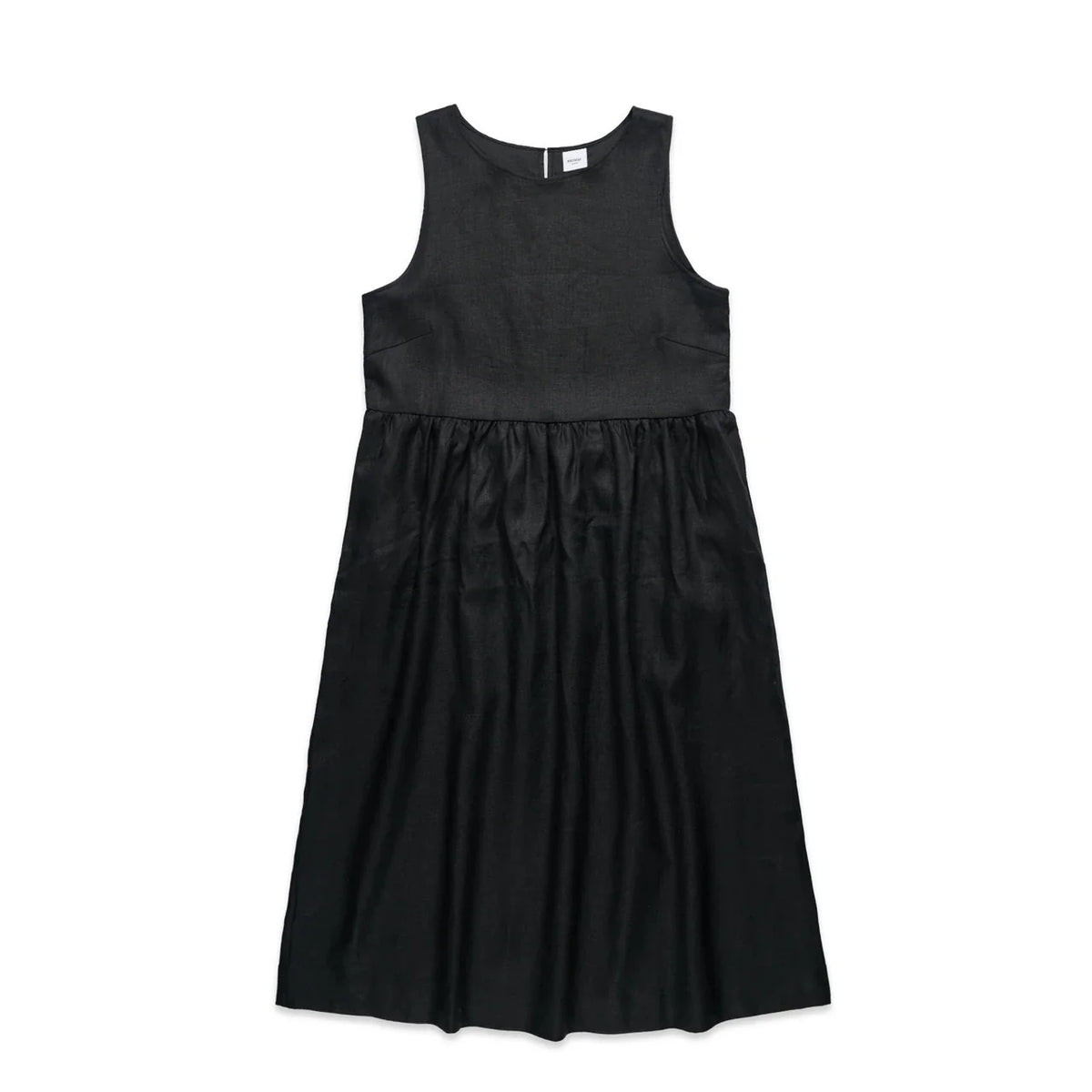 Wo's Linen Dress 4904S - Black - Front