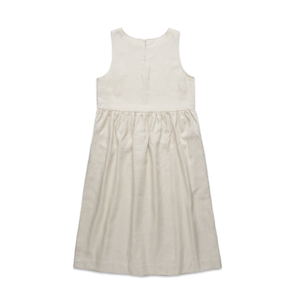 Wo's Linen Dress 4904S - Natural - Back