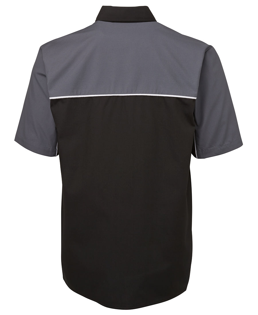 Podium Moto Shirt - Black/Grey/White - Back