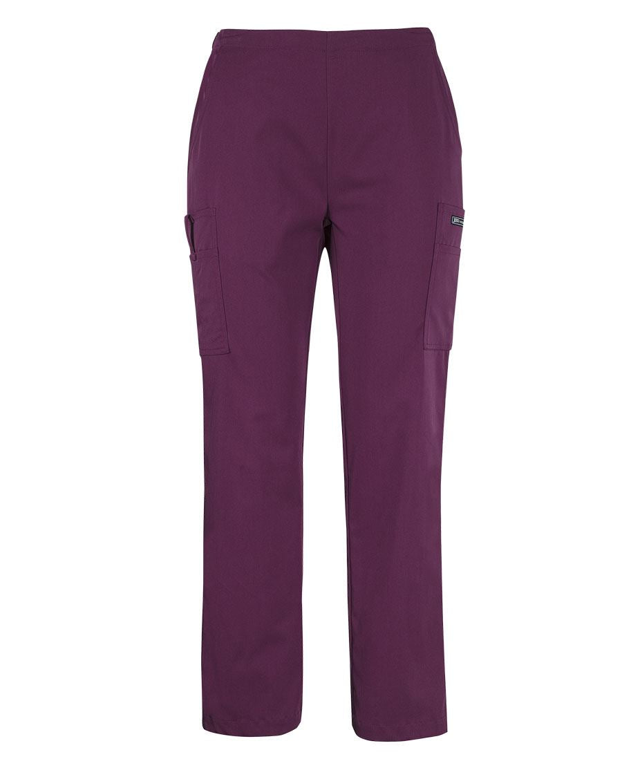 JB's Ladies Nu Scrub Cargo Pant - Wine - Front