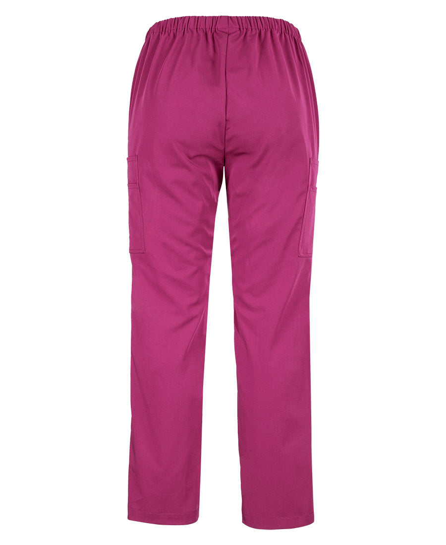 JB's Ladies Nu Scrub Cargo Pant - Fuchsia - Back