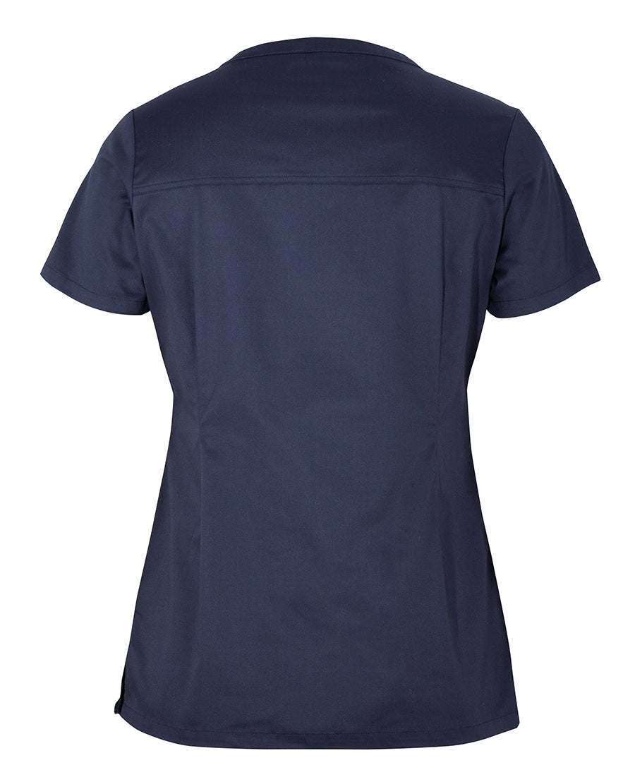 JB's Ladies Premium Scrub Top - Navy - Back