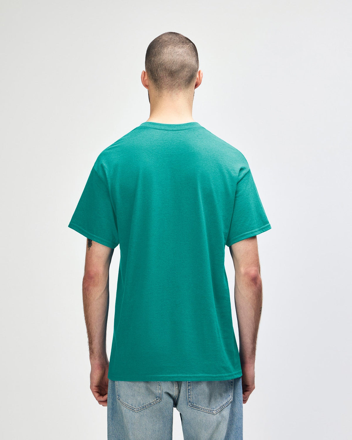 Gildan Heavy Cotton 5000 T-Shirt - Antique Jade Dome - Back