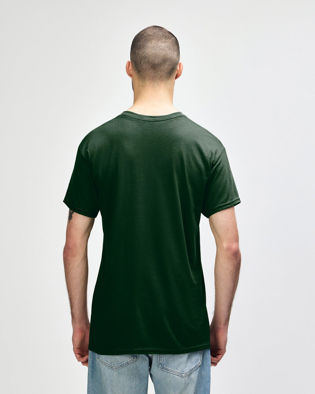 Gildan Heavy Cotton 5000 T-Shirt - Forest Green - Back