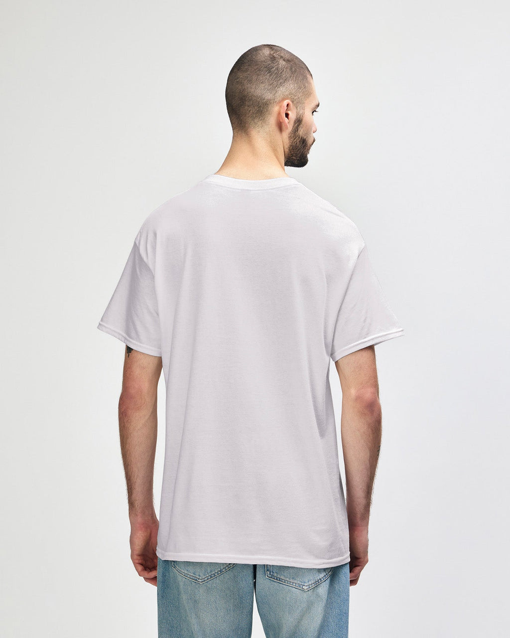 Gildan Heavy Cotton 5000 T-Shirt - Ice Grey - Back