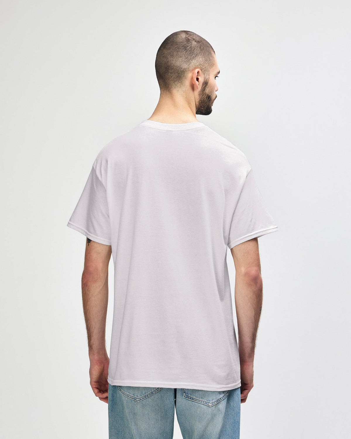 Gildan Heavy Cotton 5000 T-Shirt - Ice Grey - Back
