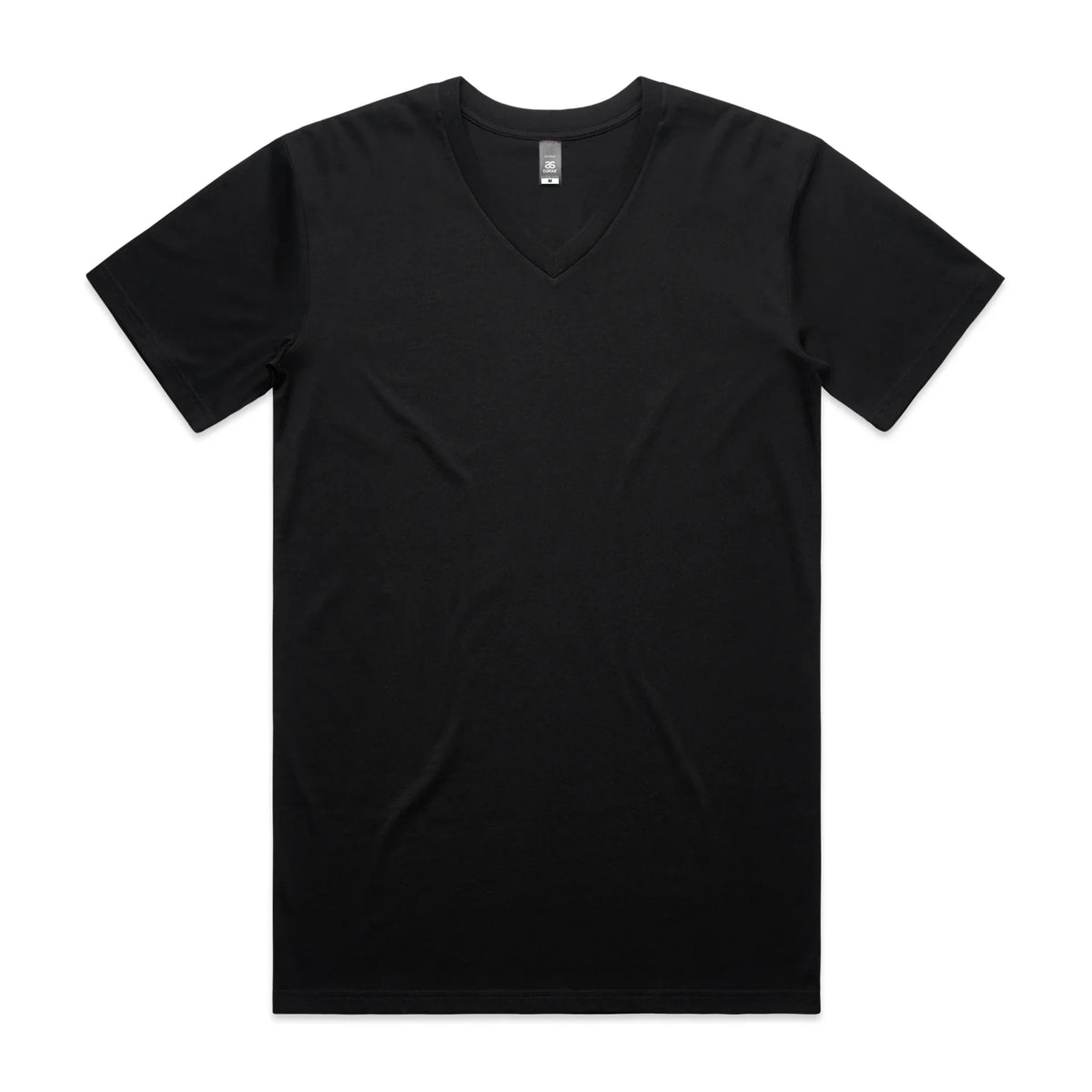Staple V Neck Tee 5001V - Black - Front