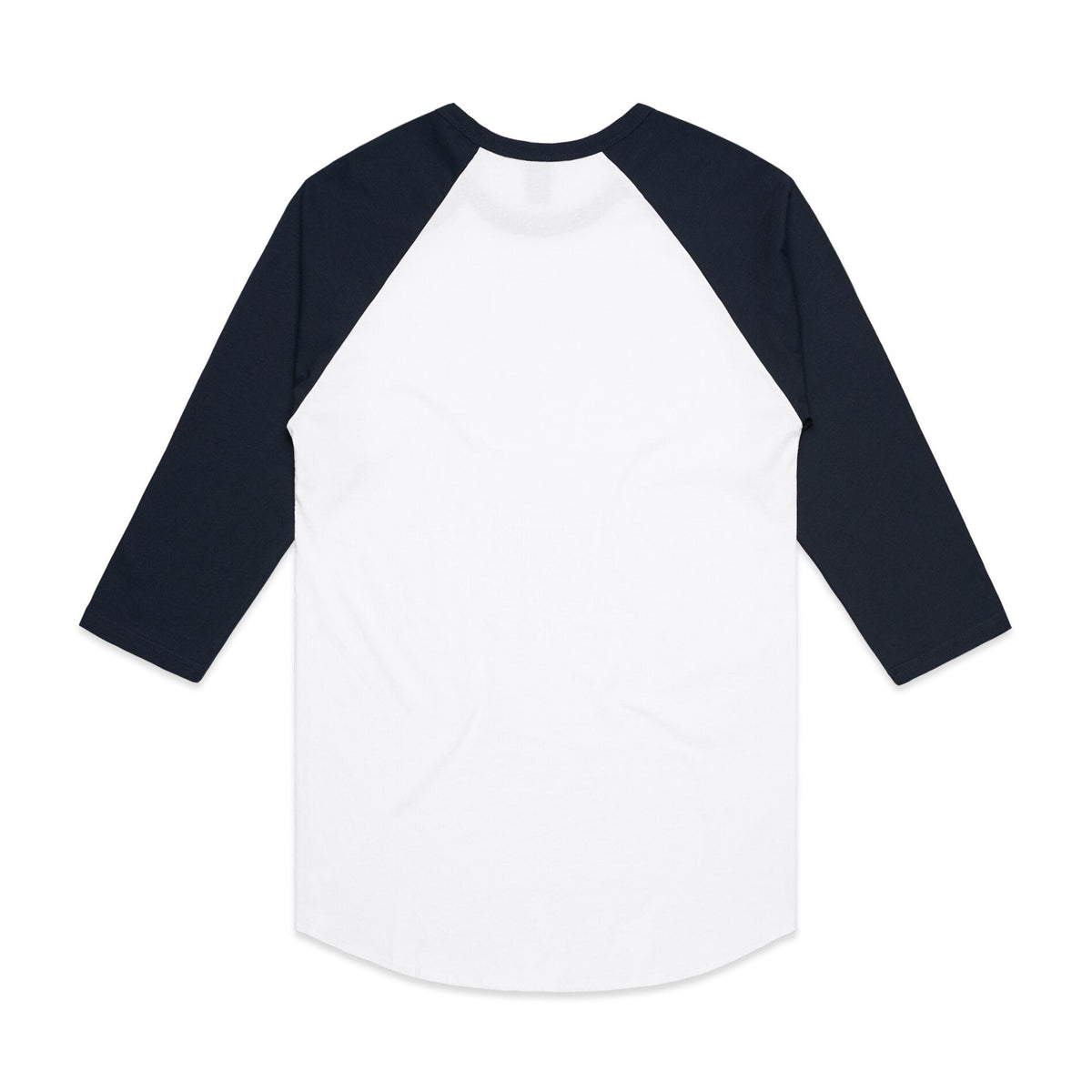 Raglan Tee 5012 - White/Navy - Back