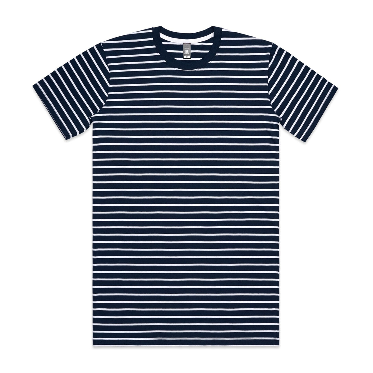 Staple Stripe Tee 5028 - Navy/White - Front
