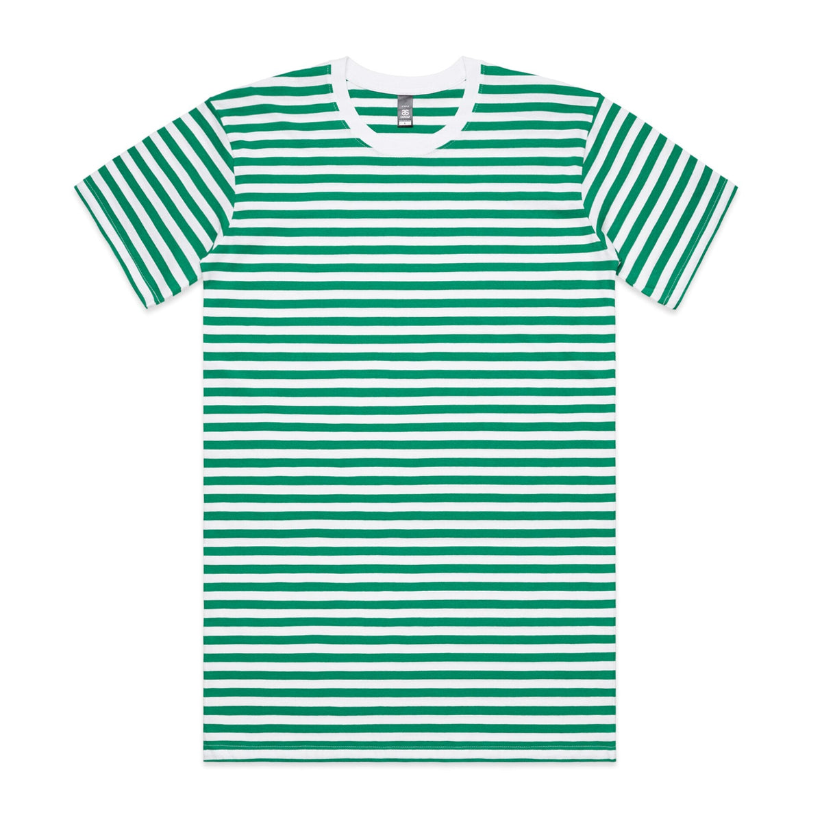 Staple Stripe Tee 5028S - White/Green - Front