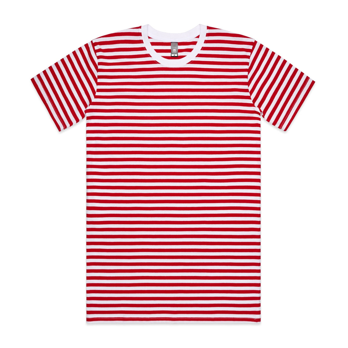 Staple Stripe Tee 5028S - White/Red - Front