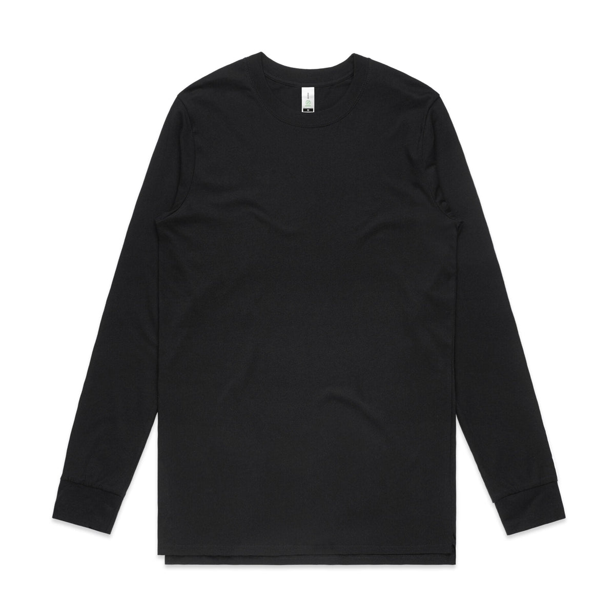 Base Organic L/S Tee 5029G - Black - Front
