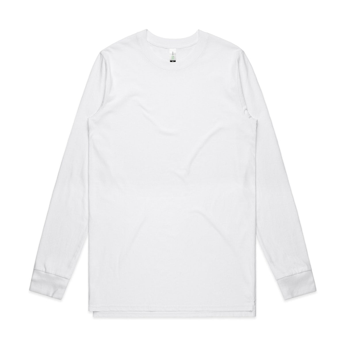 Base Organic L/S Tee 5029G - White - Front