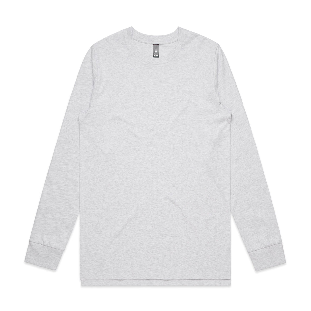 Base L/S Tee 5029S - Ash Heather - Front
