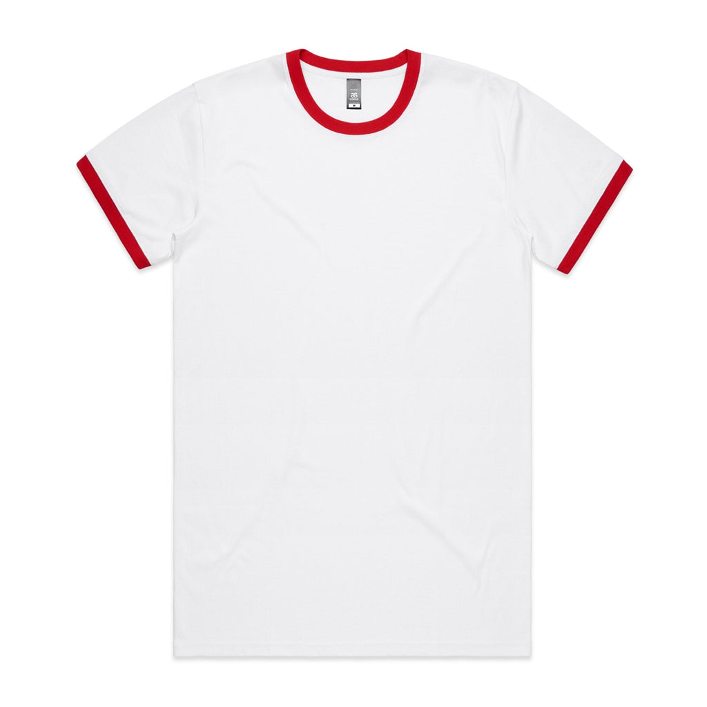 Staple Ringer Tee 5053 - White/Red - Front