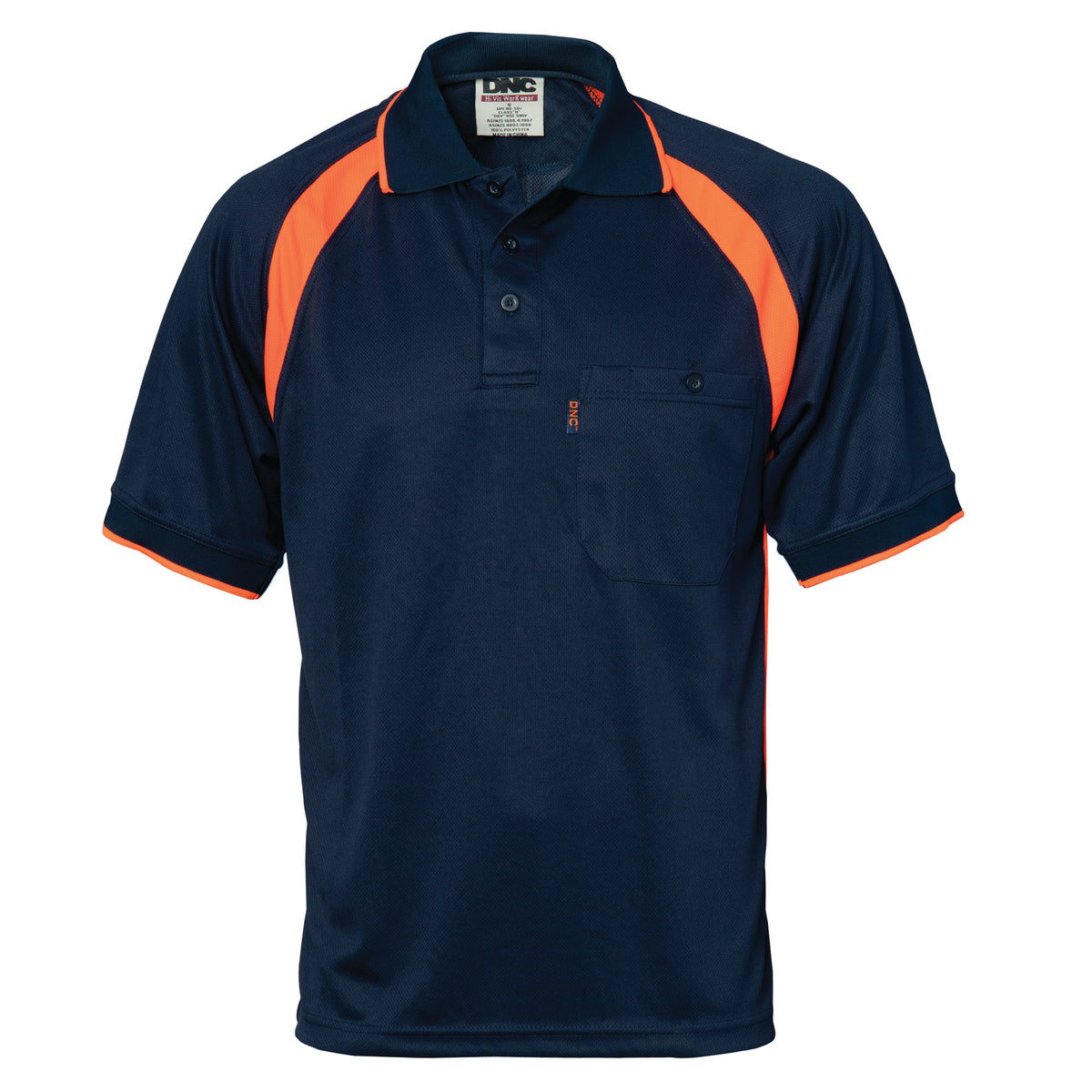 DNC Workwear Cool-Breathe Contrast Polo - Short Sleeve 5216