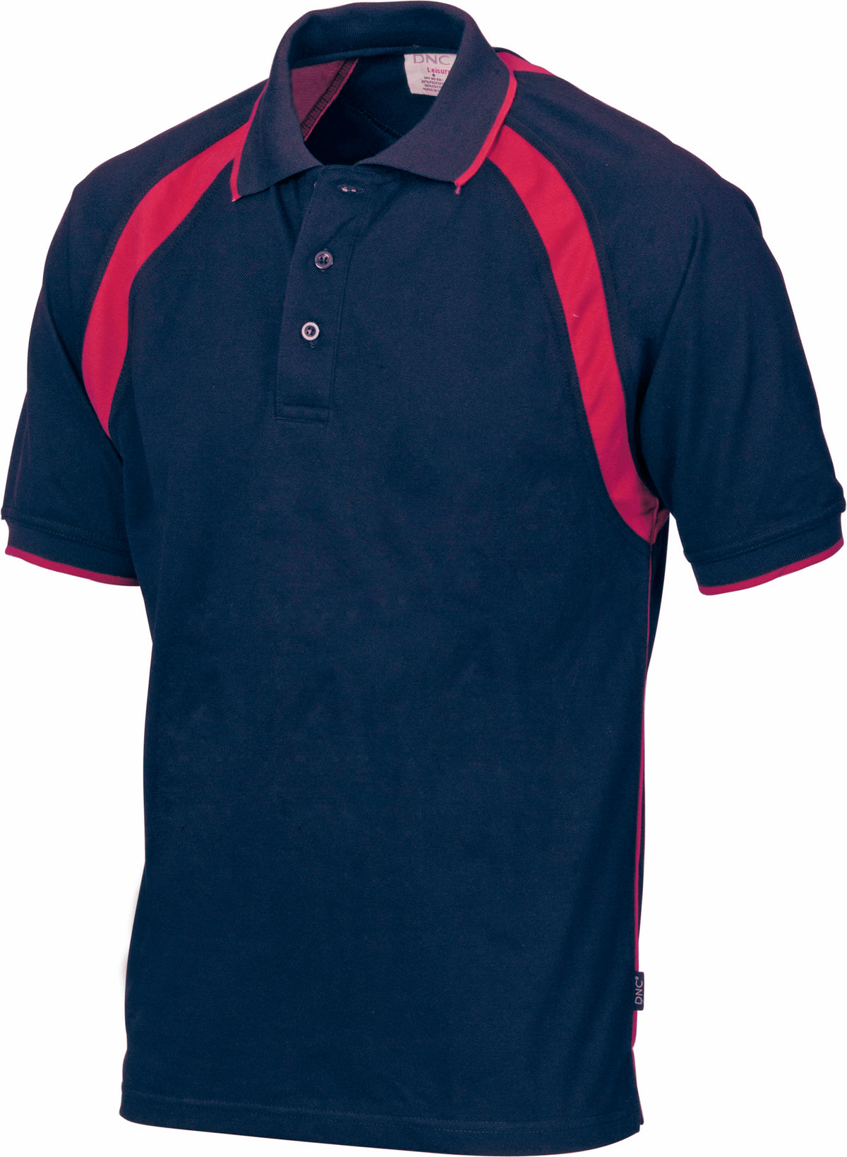 DNC Workwear Mens Poly/Cotton Contrast Raglan Panel Polo 5243