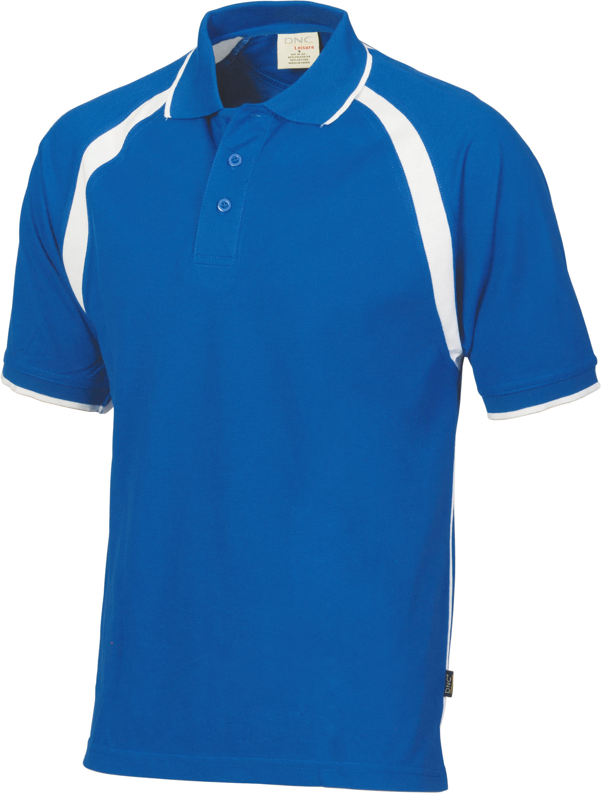 DNC Workwear Mens Poly/Cotton Contrast Raglan Panel Polo 5243