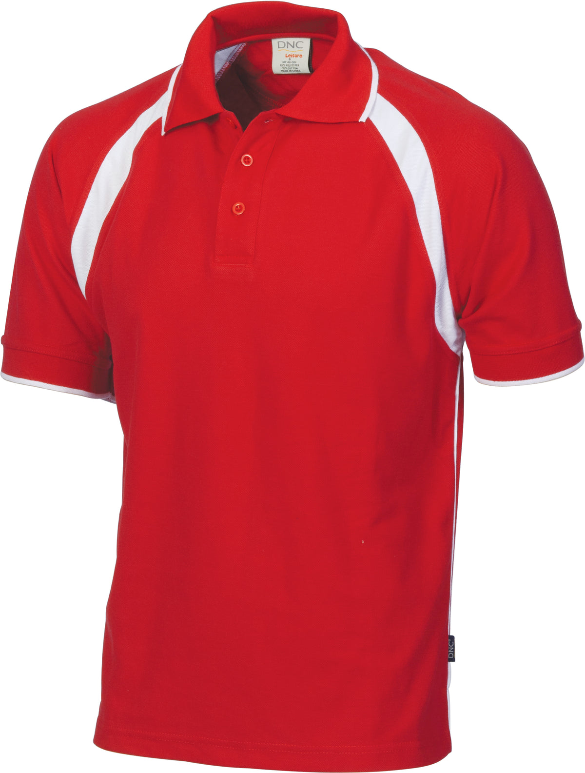 DNC Workwear Mens Poly/Cotton Contrast Raglan Panel Polo 5243