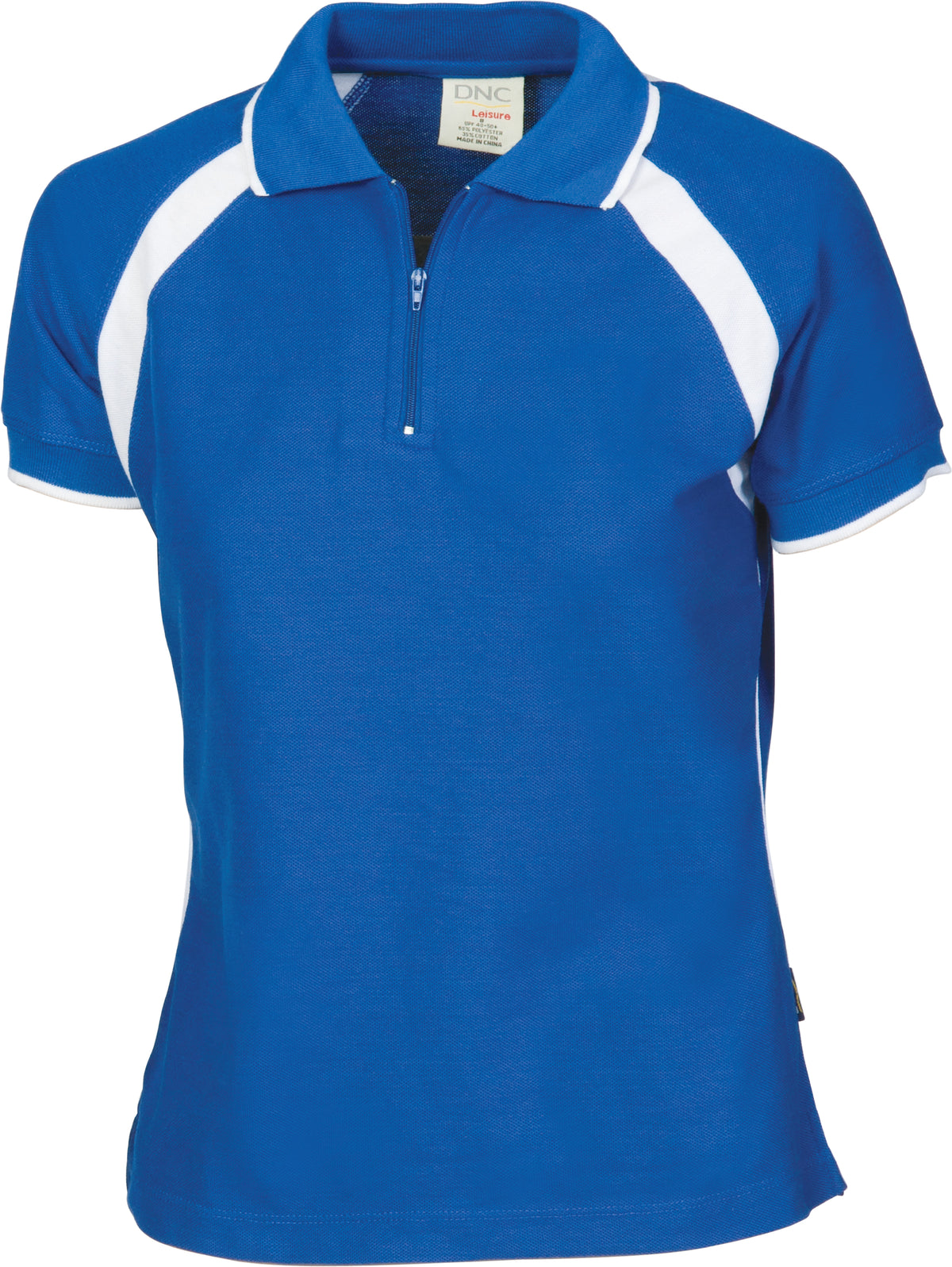DNC Workwear Ladies Poly/Cotton Contrast Raglan Panel Polo 5246