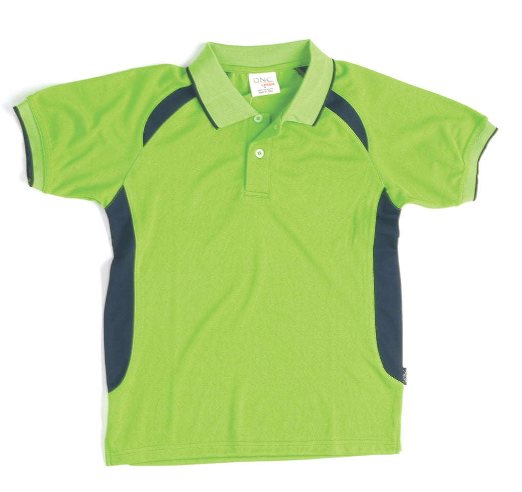 DNC Workwear Adults Air Flow Contrast Raglan Mesh Polo 5262