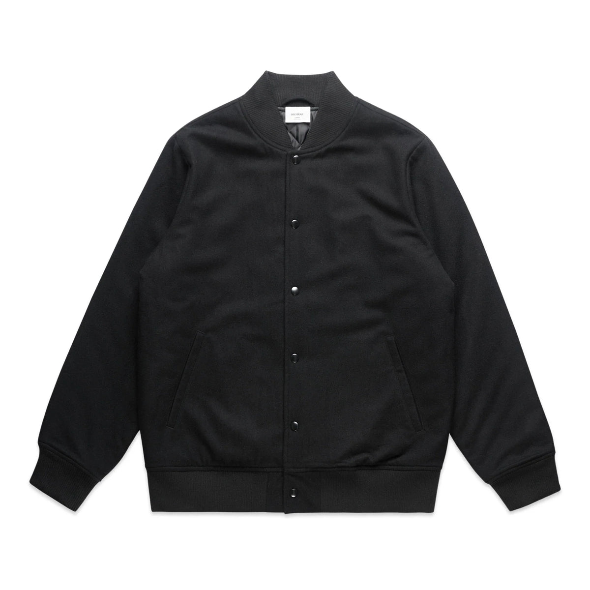 Felt Bomber Jacket 5512 - Black - Front