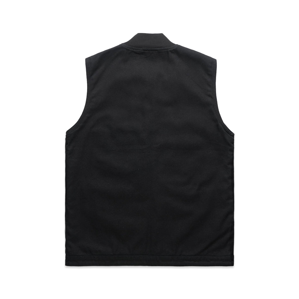 Canvas Heavy Vest 5528 - Black - Back