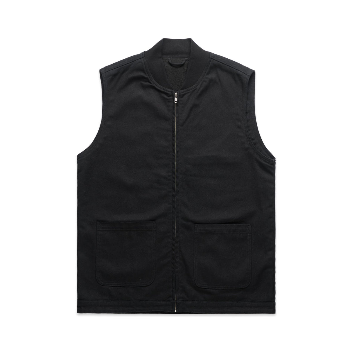Canvas Heavy Vest 5528 - Black - Front