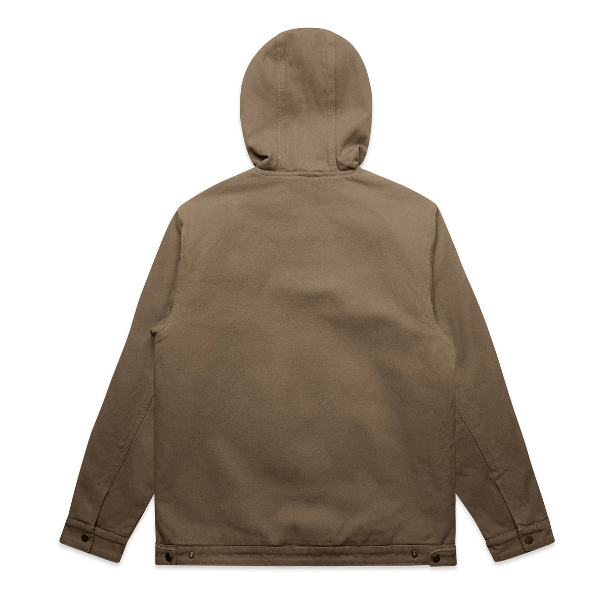 Canvas Heavy Hooded Jacket 5529 - Walnut - Back