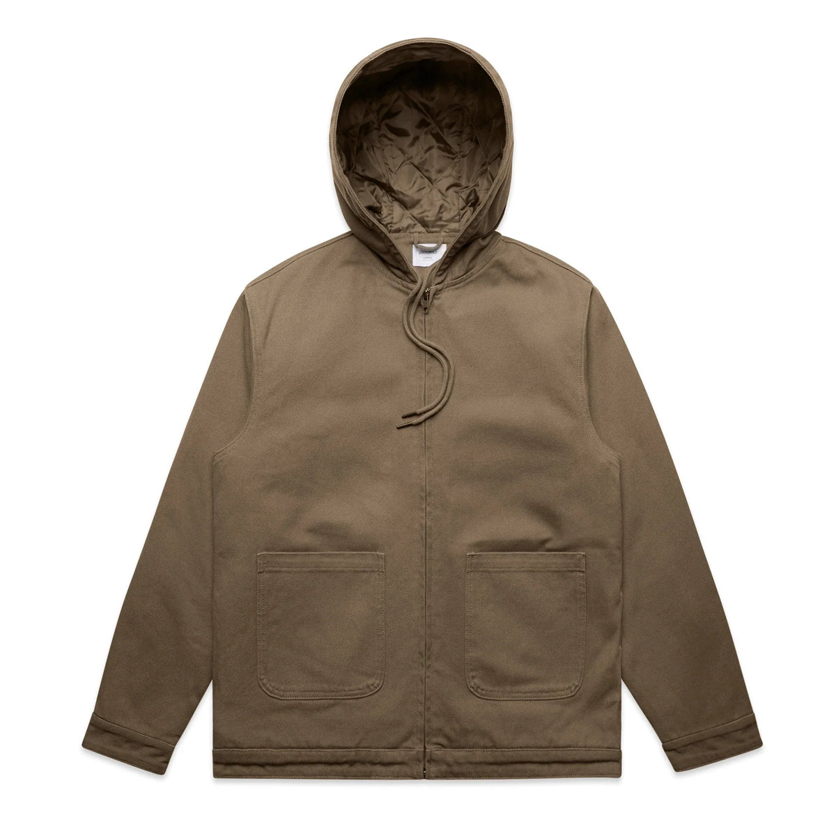 Canvas Heavy Hooded Jacket 5529 - Walnut - Front