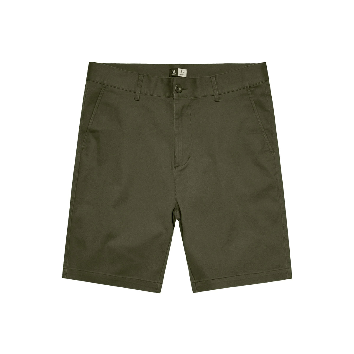 Plain Shorts 19" 5902S - Army - Front
