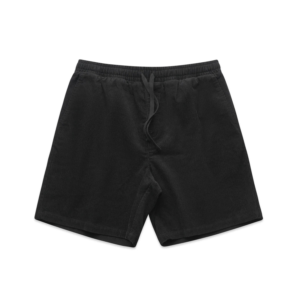 Cord Shorts 18" 5941S - Black - Front
