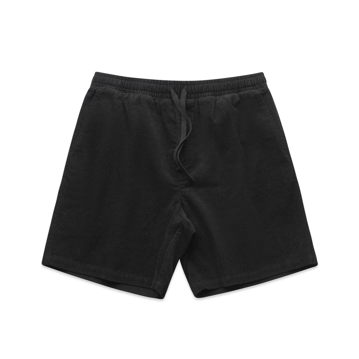 Cord Shorts 18" 5941S - Black - Front