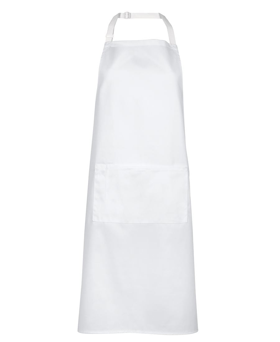 JB's Apron With Pocket - White - Front