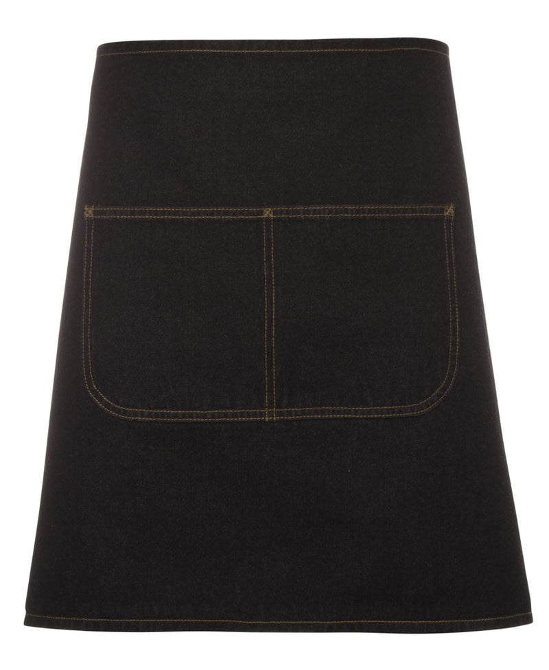 JB's Waist Denim Apron (Including Strap) - Black - Front