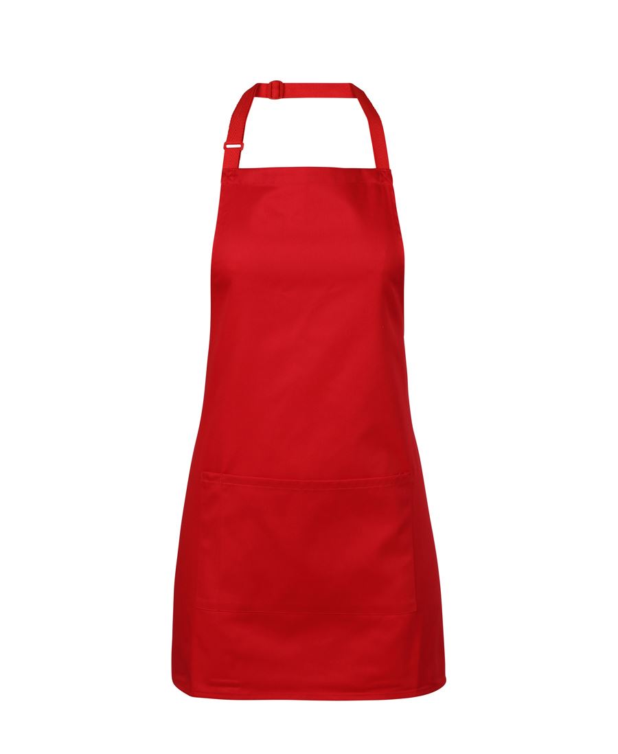 JB's Apron With Pocket - Red - Front