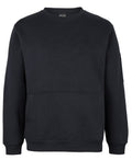 JB's 350 Premium Trade Crew Neck Fleece - Black/Black - Front